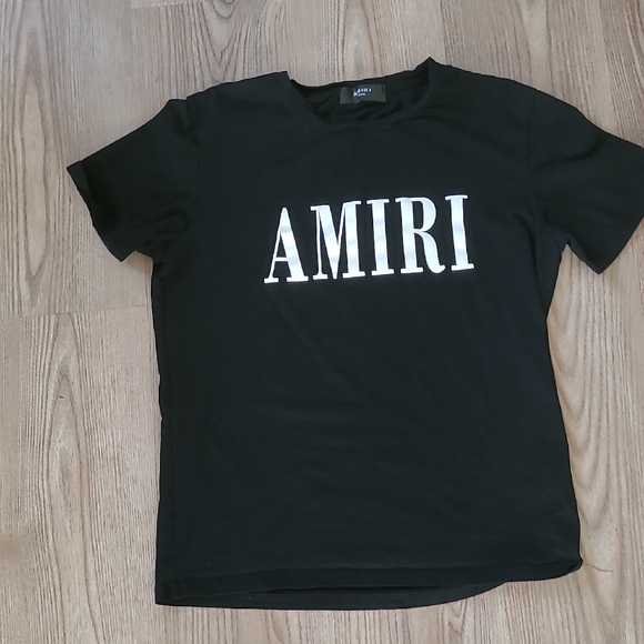 AMIRI Tops - AMIRI Black Tee with White Logo